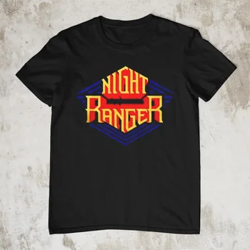 Классическая футболка с логотипом Night Ranger черного цвета с коротким рукавом, всех размеров Ac1172