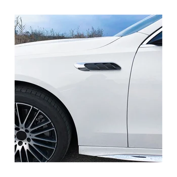 Наклейка на Крыло Боковой Крышки Вентиляционного Отверстия Автомобиля для Mercedes-Benz C-Class W206 2022 + C200 C260 AMG C63 Chrome