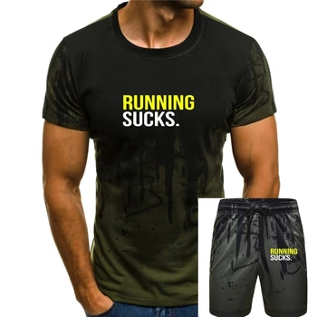 Футболка Running Sucks, футболки High Street Top, топы и тройники для мужчин, новейшая хлопковая футболка с принтом.